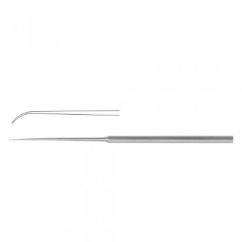 Barbara Micro Ear Needle Angled 25° Stainless Steel, 16 cm - 6 1/4" Tip Size 0.6 mm